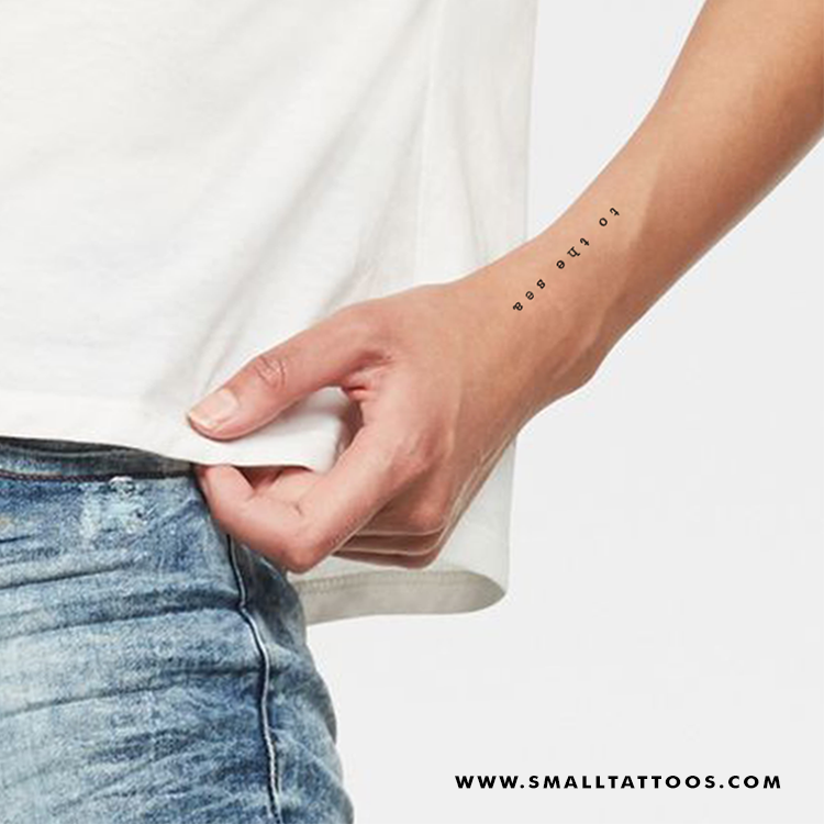 Tatuaje temporal de máquina de escribir al mar (juego de 3)