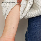 Two Tiny Black Hearts Temporary Tattoo (Set of 3)