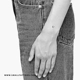 U Uppercase Serif Letter Temporary Tattoo (Set of 3)