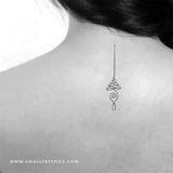 Fine Line Unalome Temporary Tattoo - Set of 3