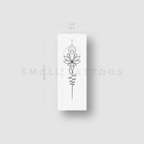 Lotus Unalome Temporary Tattoo (Set of 3)