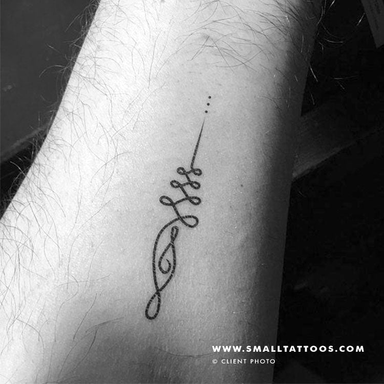 Tatuaje temporal Unalome (juego de 3)