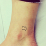 Minimalist Unicorn Temporary Tattoo (Set of 3)