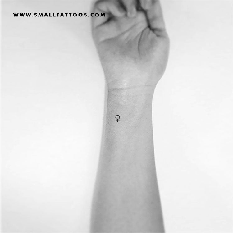 Venus Planetary Symbol Temporary Tattoo (Set of 3)