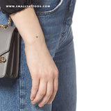 W Uppercase Serif Letter Temporary Tattoo (Set of 3)