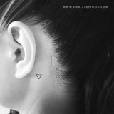 Tiny Water Alchemy Symbol Temporary Tattoo (Set of 3)
