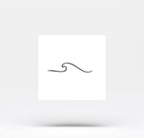 Minimalist Wave Temporary Tattoo (Set of 3)
