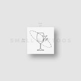 Wine Traveller Temporary Tattoo by Cagri Durmaz (Set of 3)