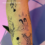 Two Women Temporary Tattoo by Tukoi (Set of 3)