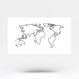World Map Tattoo Temporary Tattoo (Set of 3)