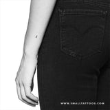 X Uppercase Serif Letter Temporary Tattoo (Set of 3)