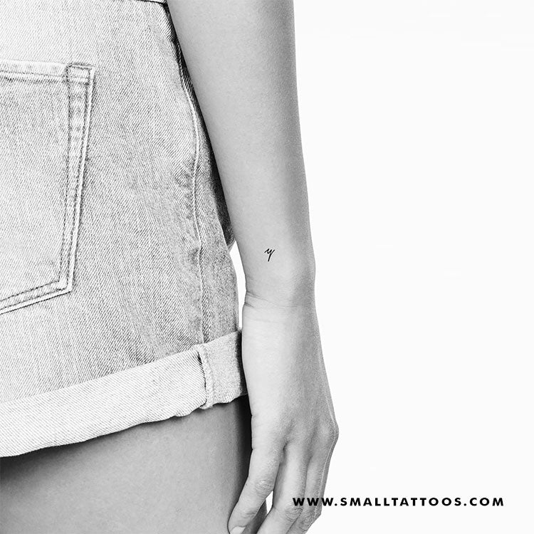 Y Handwritten Letter Temporary Tattoo (Set of 3)