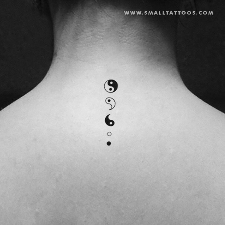 Yin Yang Deconstruction Temporary Tattoo (Set of 3)