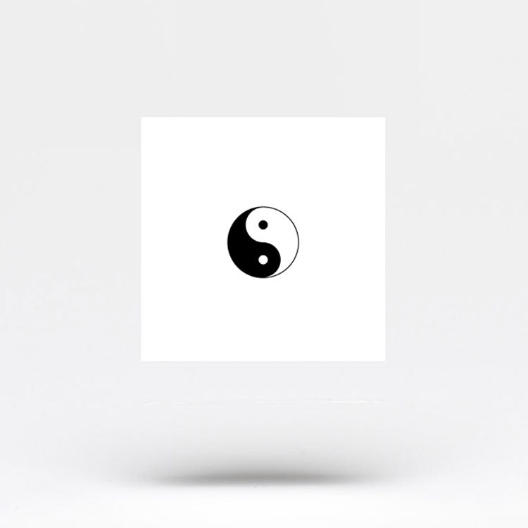 Small Yin Yang Temporary Tattoo (Set of 3)
