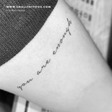 You Are Enough Temporary Tattoo (Set of 3)