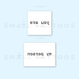 You Are My Person Temporary Tattoo - Set of 3+3