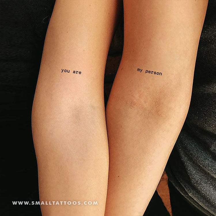 Tatuaje temporal "Eres mi persona" - Juego de 3 + 3