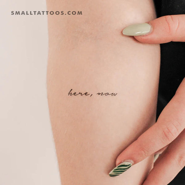 Small Temporary Mindfulness Tattoo for a Positive Mindset