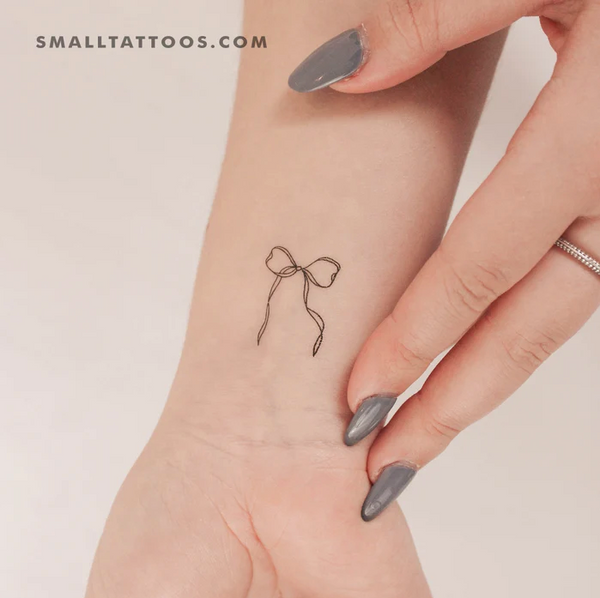 Small, Stylish Bow Tattoos For a Temporary Balletcore Fix