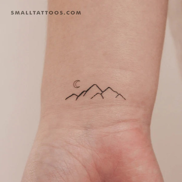 Nature tattoos: Mountian and moon tattoo