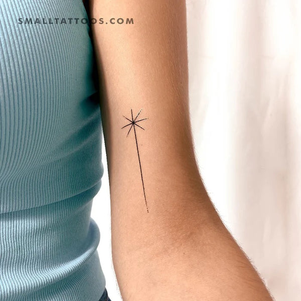 Shooting star tattoos: Single shooting star tattoo