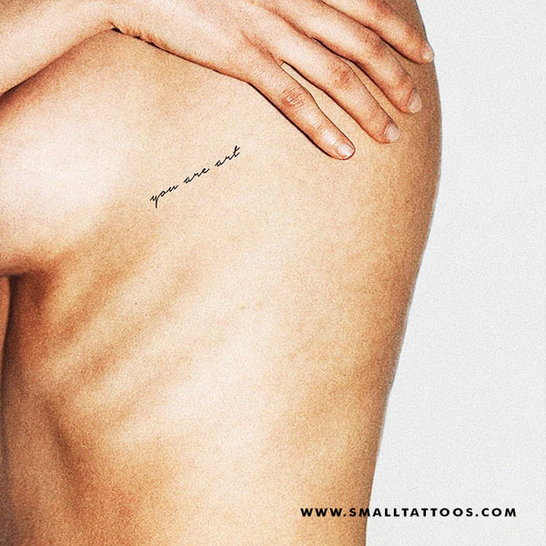 Navigate Life's Ups and Downs With Small, Temporary Mantra Tattoos