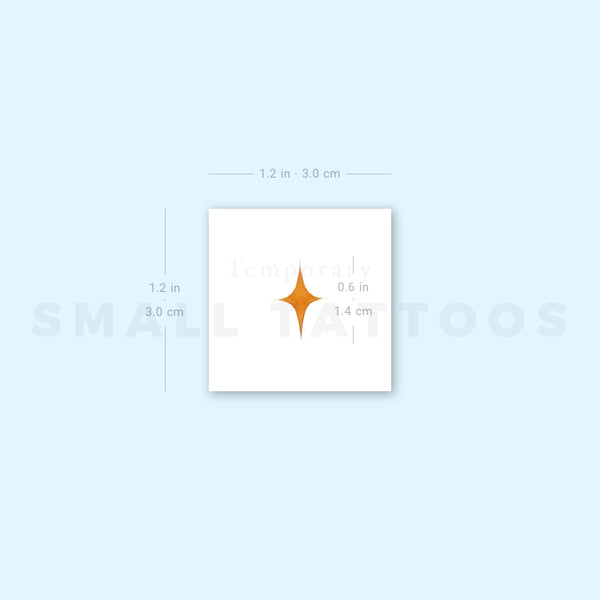 Tiny Yellow Star Temporary Tattoo by Zihee (Set of 3)