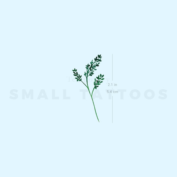 Green Branch Temporary Tattoo by Zihee (Set of 3)