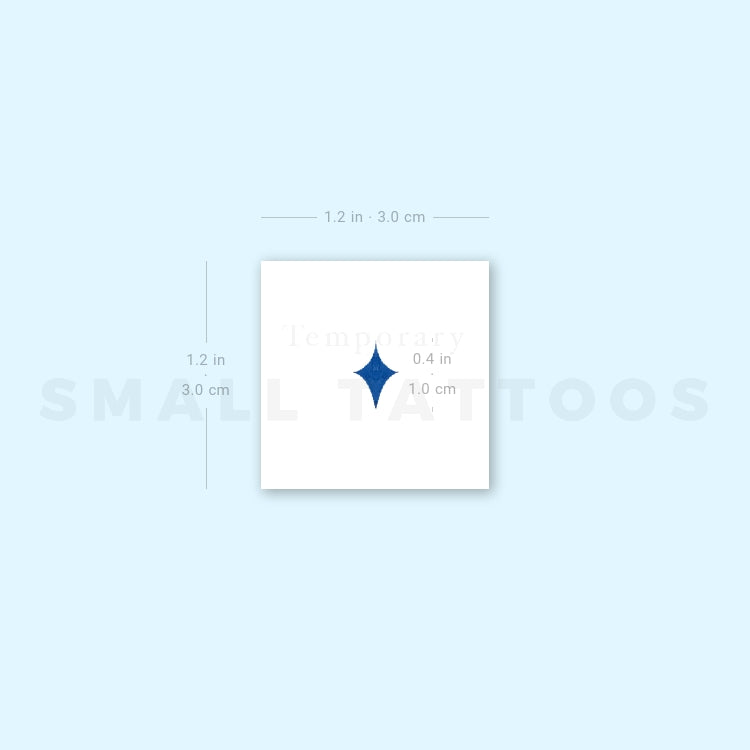Tatuaje temporal de estrella azul diminuta de Zihee (juego de 3)