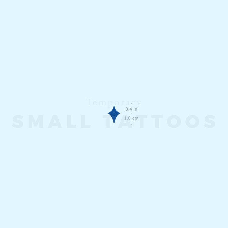 Tiny Blue Star Temporary Tattoo by Zihee (Set of 3)