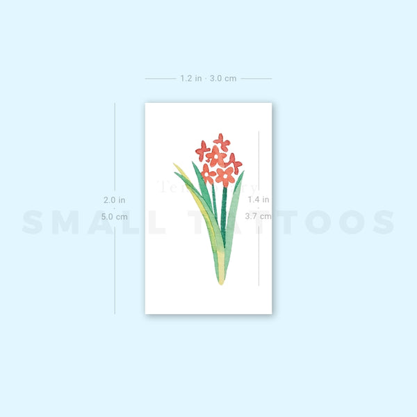 Orange Flower Temporary Tattoo by Zihee (Set of 3)