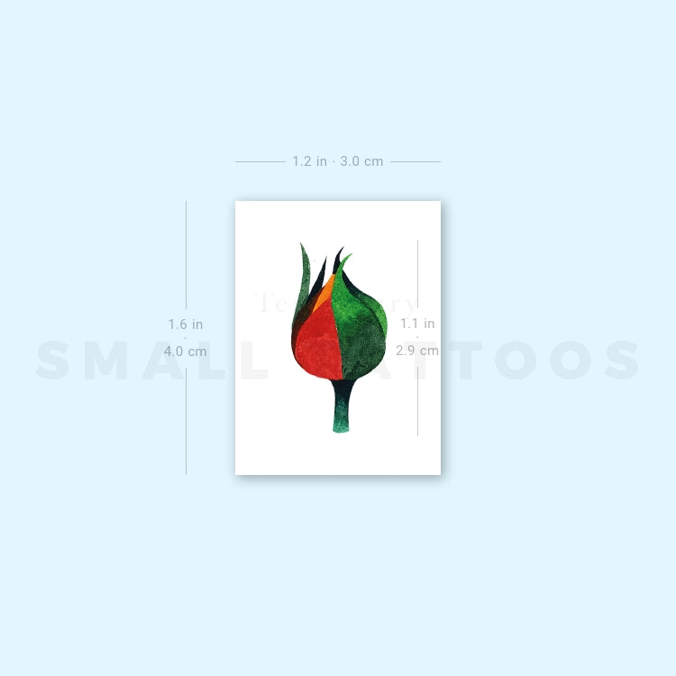 Rose Bud Temporary Tattoo by Zihee (Set of 3)