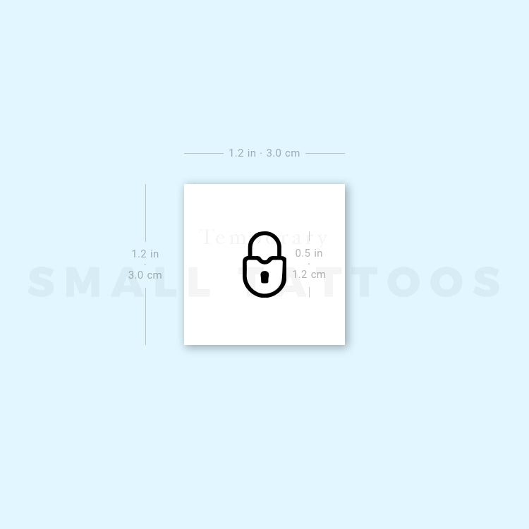 Padlock Temporary Tattoo (Set of 3)