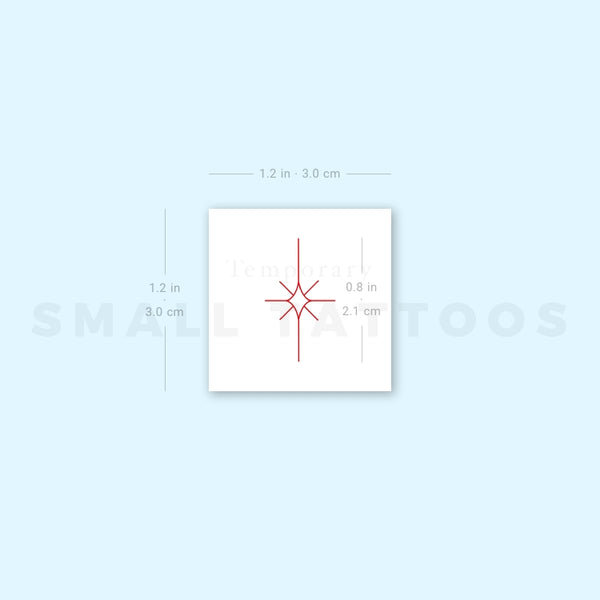 Morning Star Type II [Red] by Jakenowicz Temporary Tattoo - Set of 3