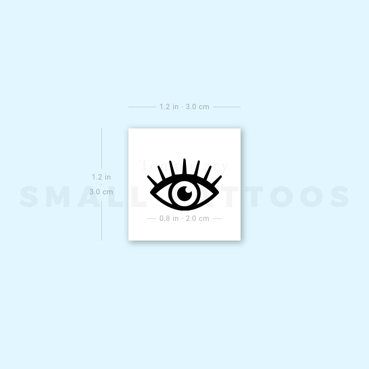 Eye and Eyelash Temporary Tattoo (Set of 3+3)