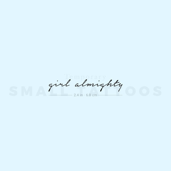 Girl Almighty Temporary Tattoo (Set of 3) – Small Tattoos