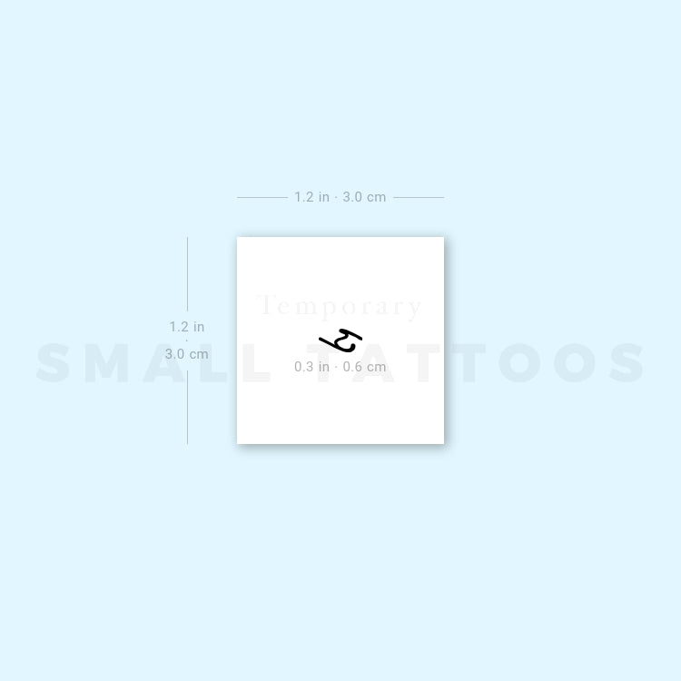 S Handwritten Letter Temporary Tattoo (Set of 3)