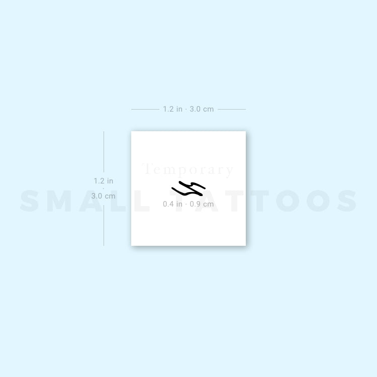 Z Handwritten Letter Temporary Tattoo (Set of 3)