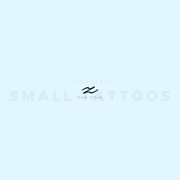 Z Handwritten Letter Temporary Tattoo (Set of 3)