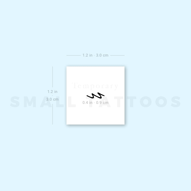 U Handwritten Letter Temporary Tattoo (Set of 3)