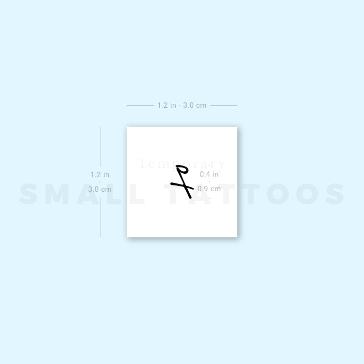 Q Handwritten Letter Temporary Tattoo (Set of 3)