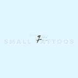Q Handwritten Letter Temporary Tattoo (Set of 3)