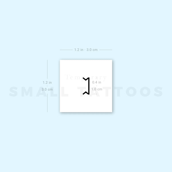 Peord Rune Temporary Tattoo (Set of 3)