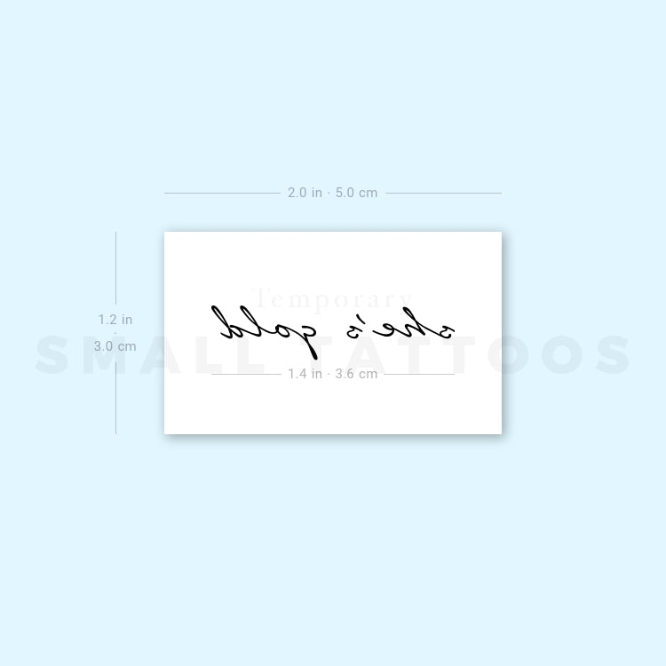 She's Gold Temporary Tattoo (Set of 3)