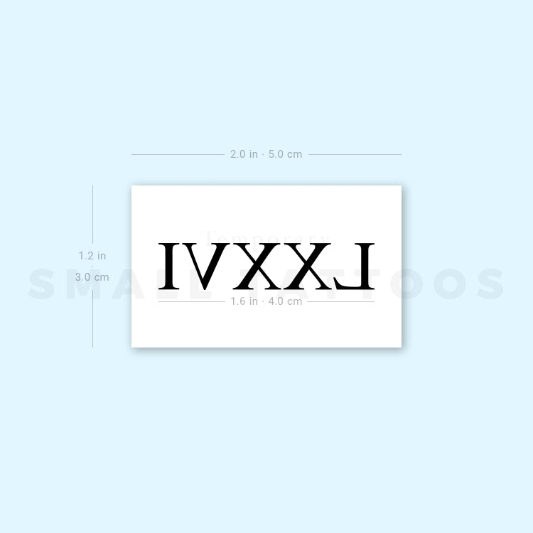 LXXVI Temporary Tattoo (Set of 3)