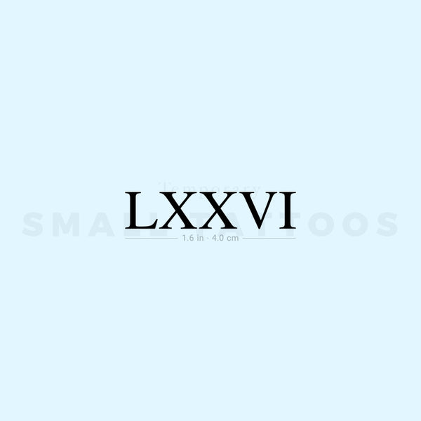 LXXVI Temporary Tattoo (Set of 3)