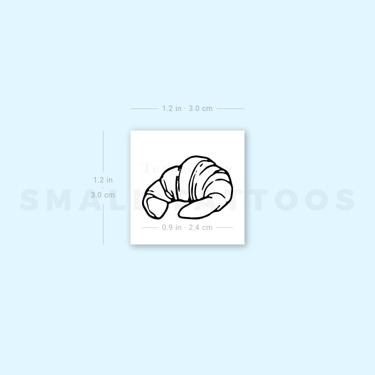 Croissant Temporary Tattoo (Set of 3)