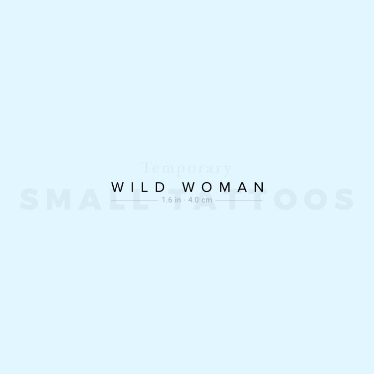 Wild Woman Temporary Tattoo (Set of 3)