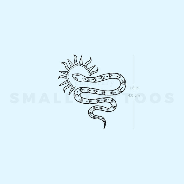 Sun Snake Temporary Tattoo by Tukoi (Set of 3)