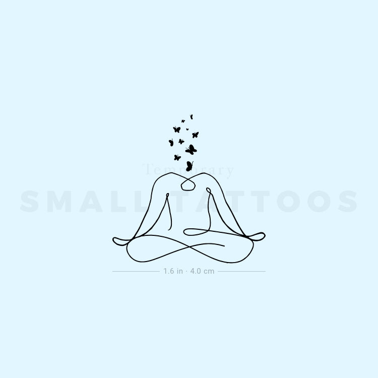 Butterfly Meditation Temporary Tattoo (Set of 3)